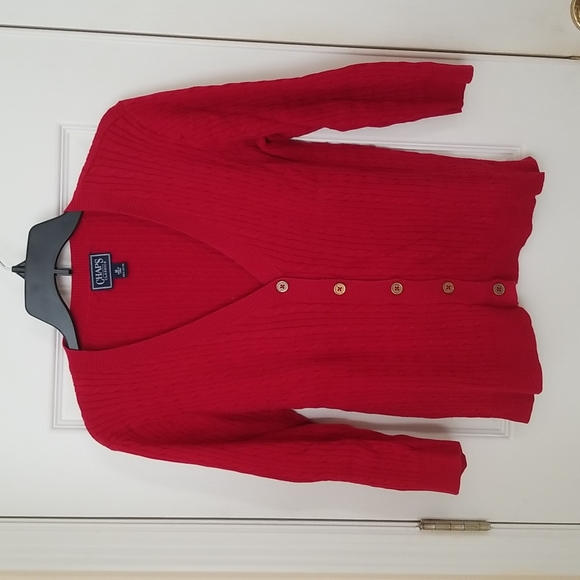 Chaps Ladies Cable Cardigan - Picture 1 of 4